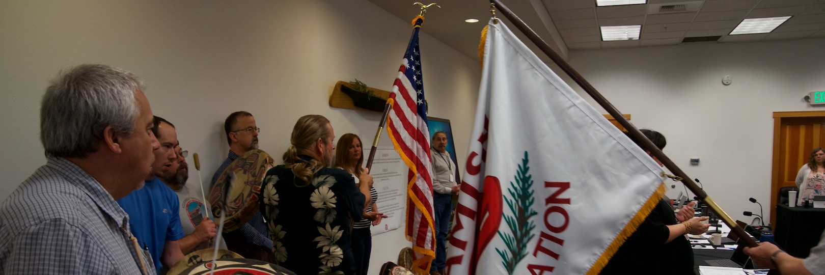 Samish and American Flags